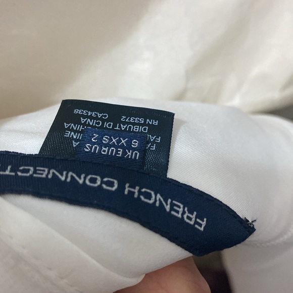 French Connection NWT white ruffle mini cocktail dress size 2 - Picture 8 of 9